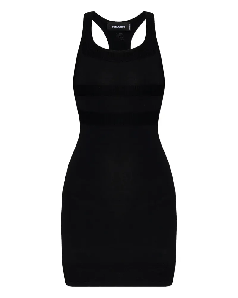 Dsquared2 logo racerback mini dress - Schwarz Schwarz