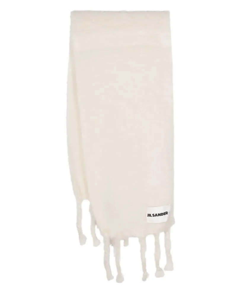 Jil Sander Grob gestrickter Schal - Weiß Weiß