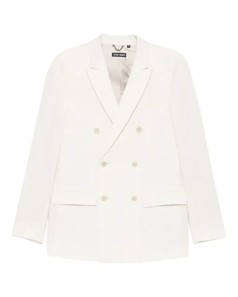 Antony Morato double-breasted slub-texture jacket - Nude Nude