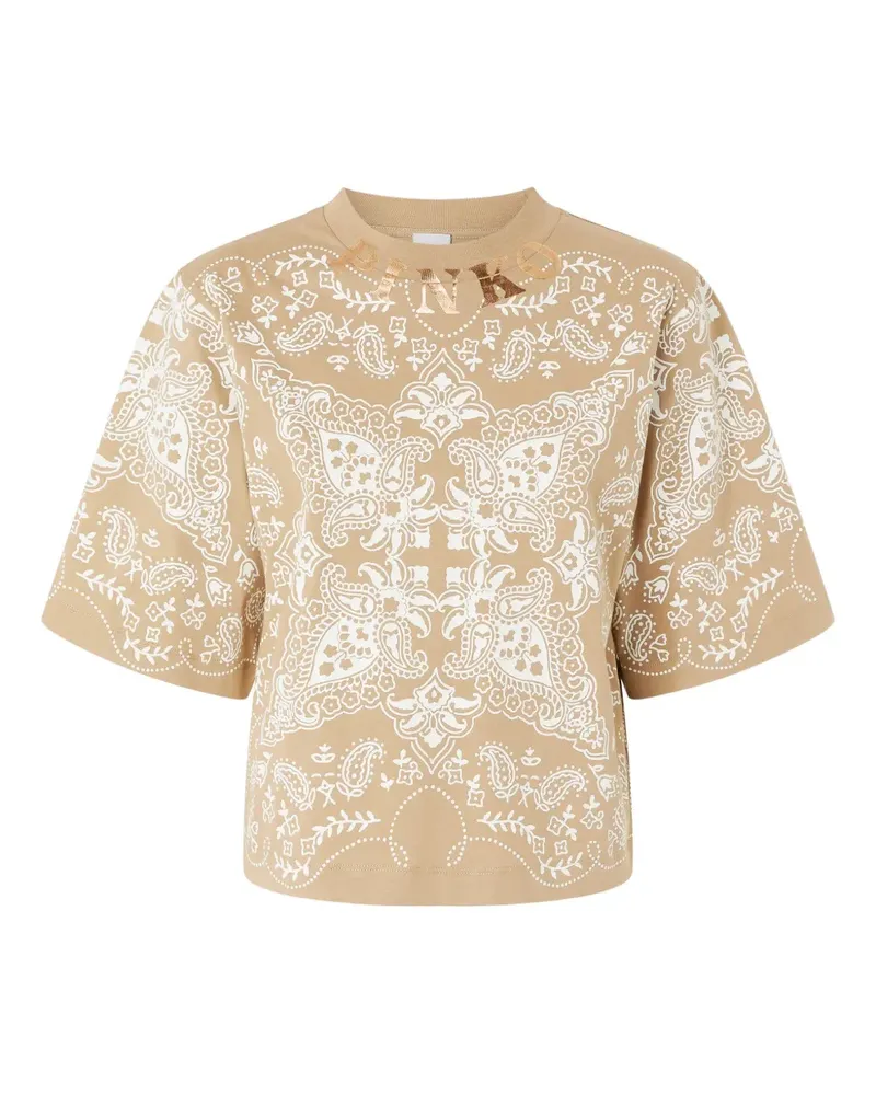 Pinko T-Shirt mit Print - Nude Nude