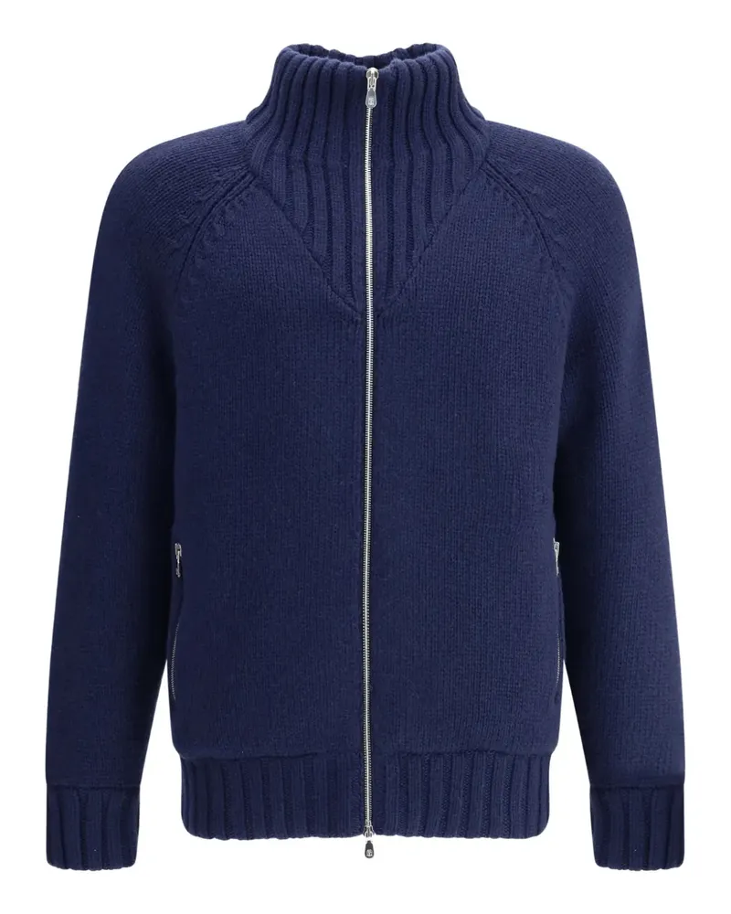Brunello Cucinelli Kaschmirjacke mit Reißverschluss - Blau Blau