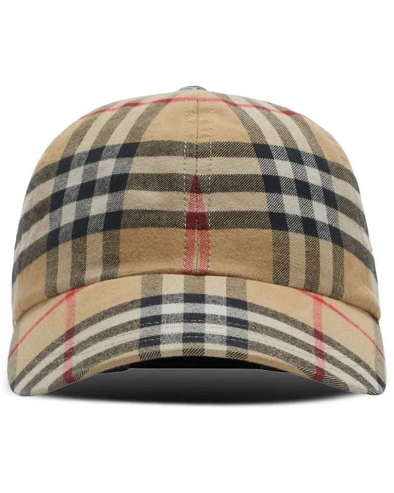 Burberry Baseballkappe mit Nova-Check - Nude Nude