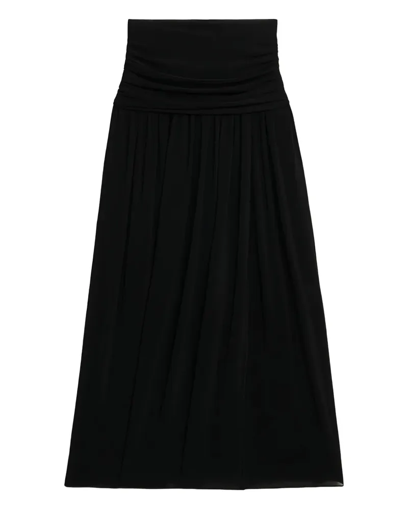 Isabel Marant pleated midi skirt - Schwarz Schwarz