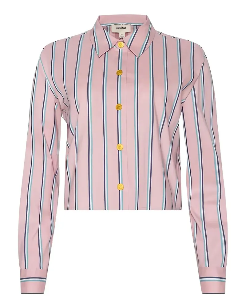 L'Agence Cosette striped cropped shirt - Rosa Rosa