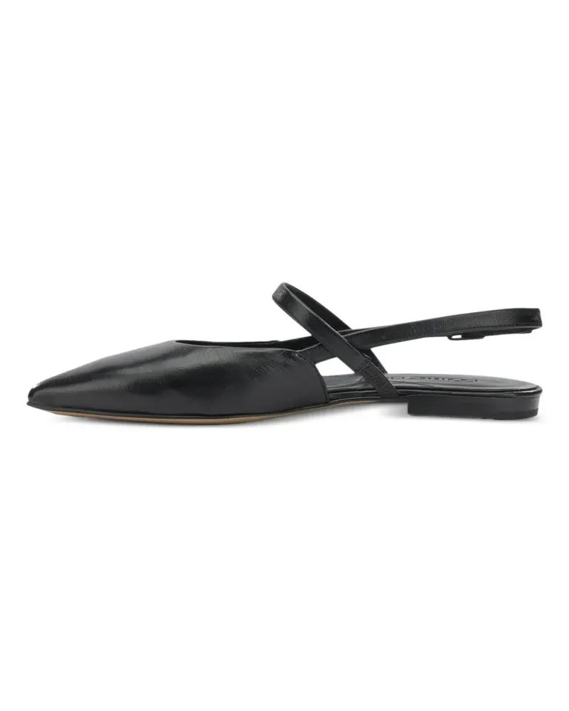 POMME D'OR pointed-toe slingback flat pumps - Schwarz Schwarz