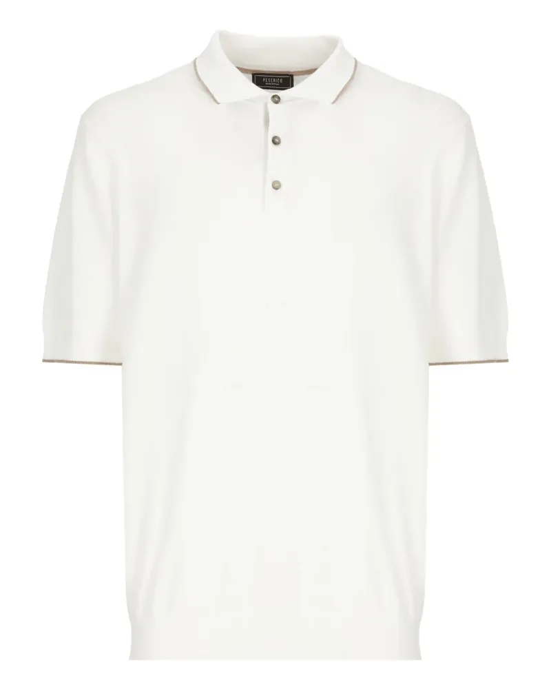 Peserico Klassisches Poloshirt - Weiß Weiß