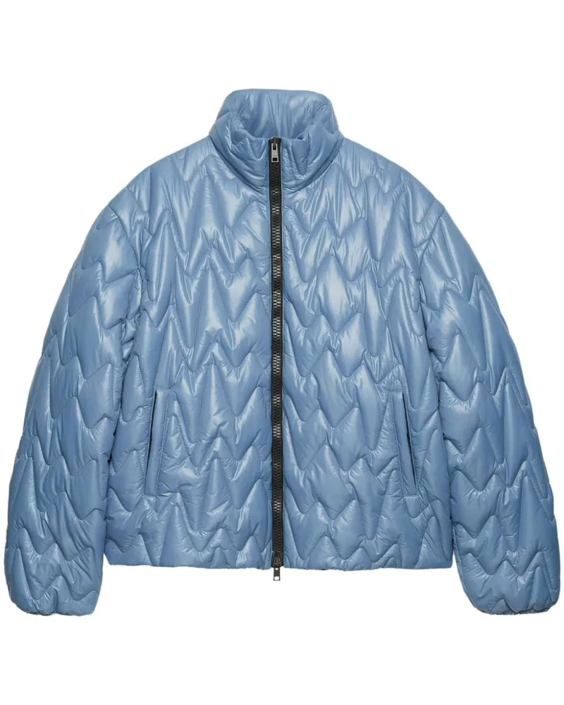 MSGM Gesteppte Jacke - Blau Blau