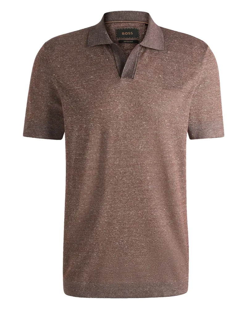 HUGO BOSS Johnny Oberteil mit Kragen - Braun Braun