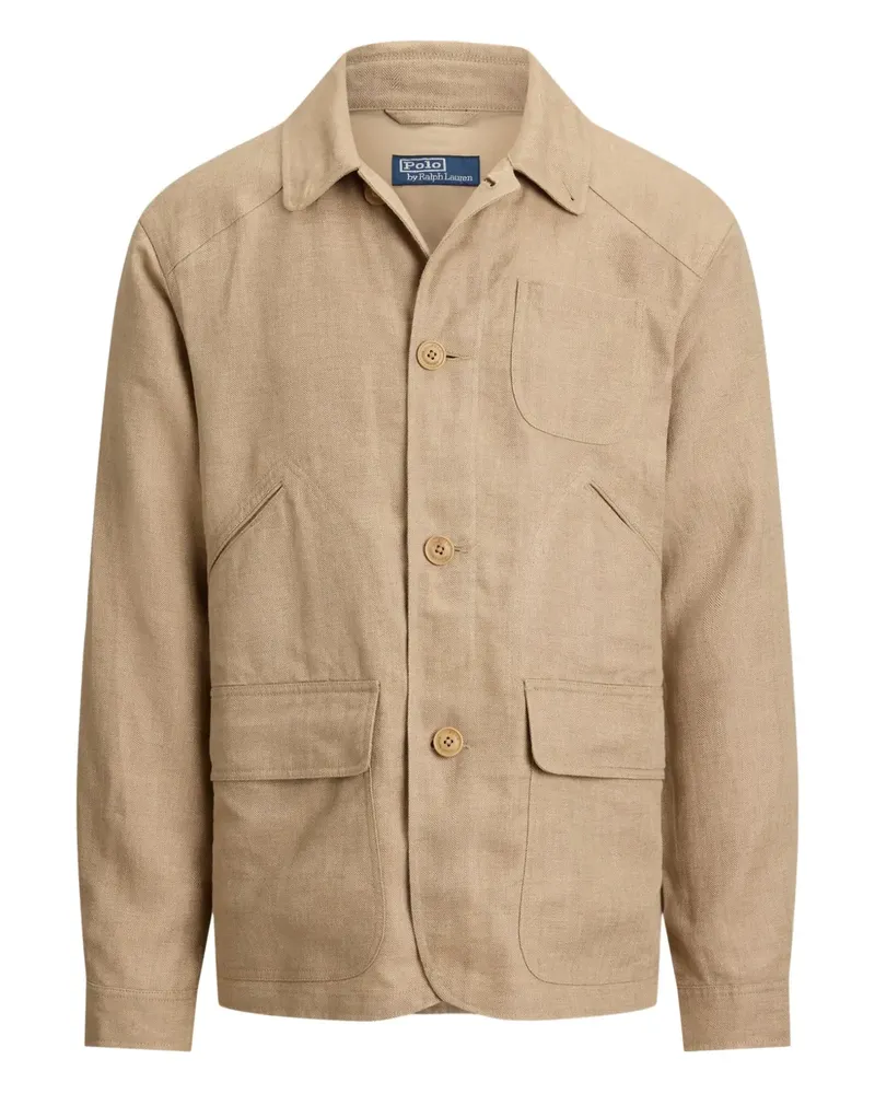 Ralph Lauren Jacke mit Fischgrätenmuster - Nude Nude