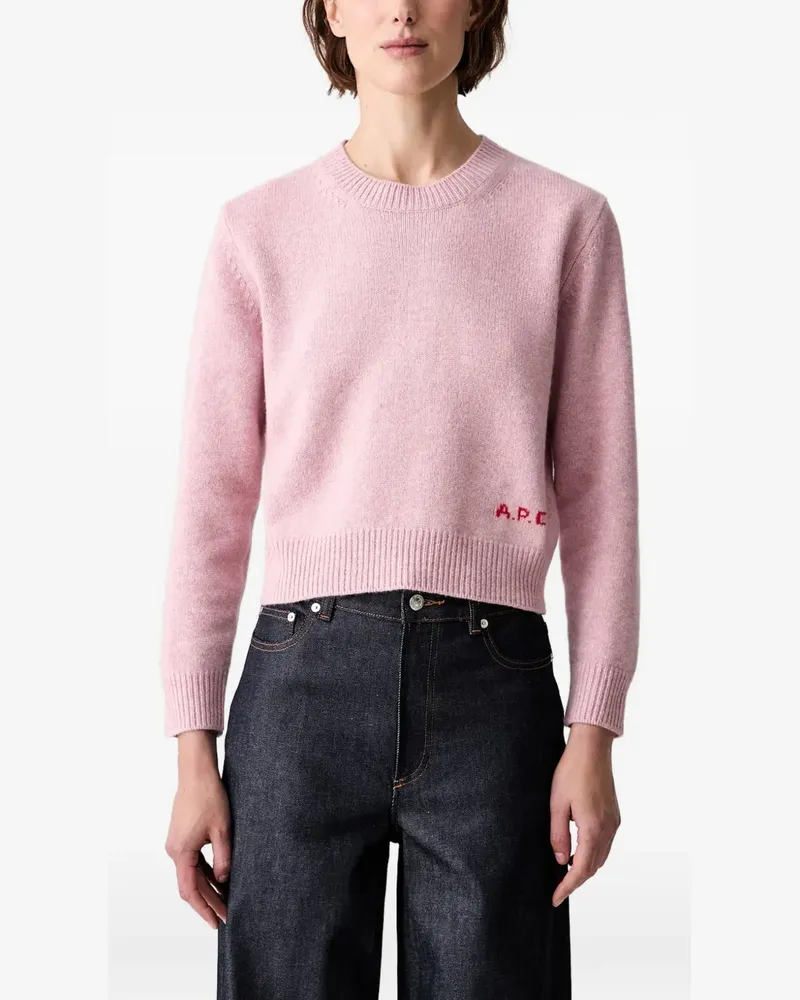 A.P.C. Pullover mit Logo-Stickerei - Rosa Rosa