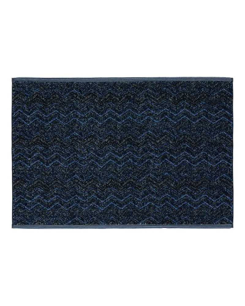 Missoni Home Badetuch mit Zickzackmuster (60cm x 90cm) - Blau Blau