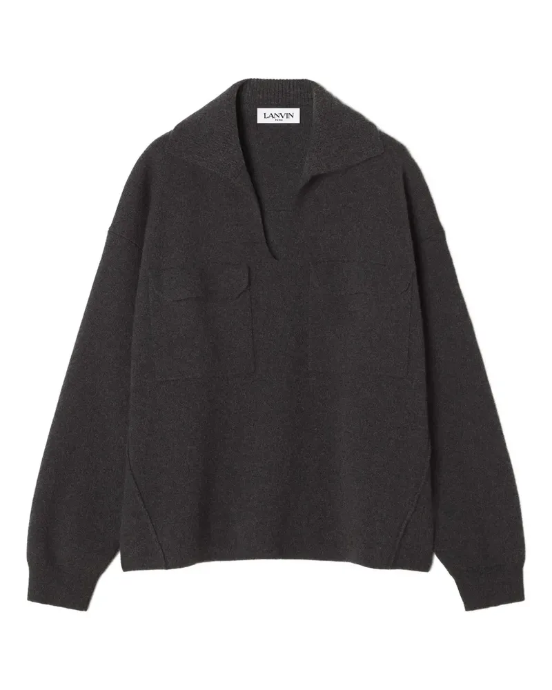Lanvin Pullover mit Tasche - Schwarz Schwarz