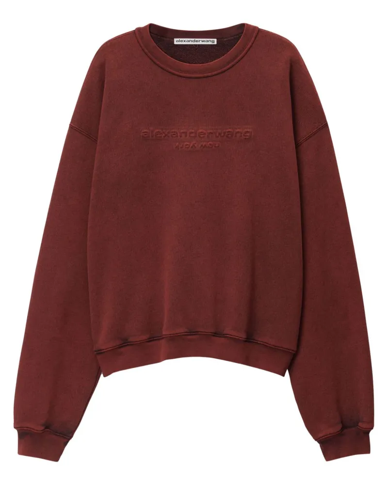 Alexander Wang Sweatshirt mit Logo-Prägung - Rot Rot