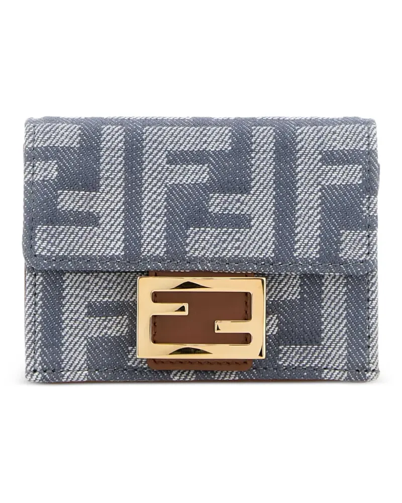 Fendi Mini Baguette Tasche aus Denim - Blau Blau