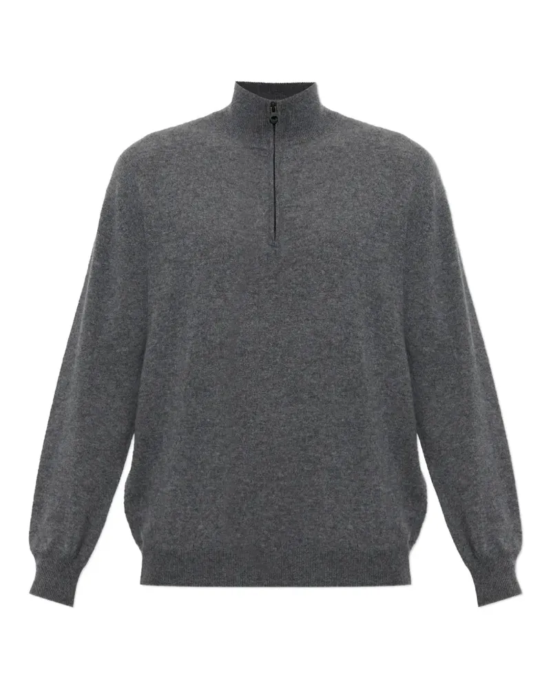 Lisa Yang Augustus Pullover mit Reißverschluss - Grau Grau