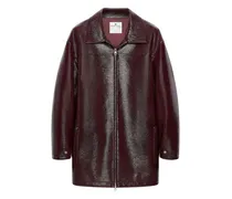 Vinyl-Jacke mit Gürtel - Rot