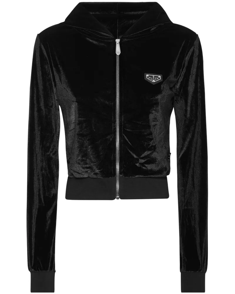 Philipp Plein Crystal Signature Hoodie - Schwarz Schwarz