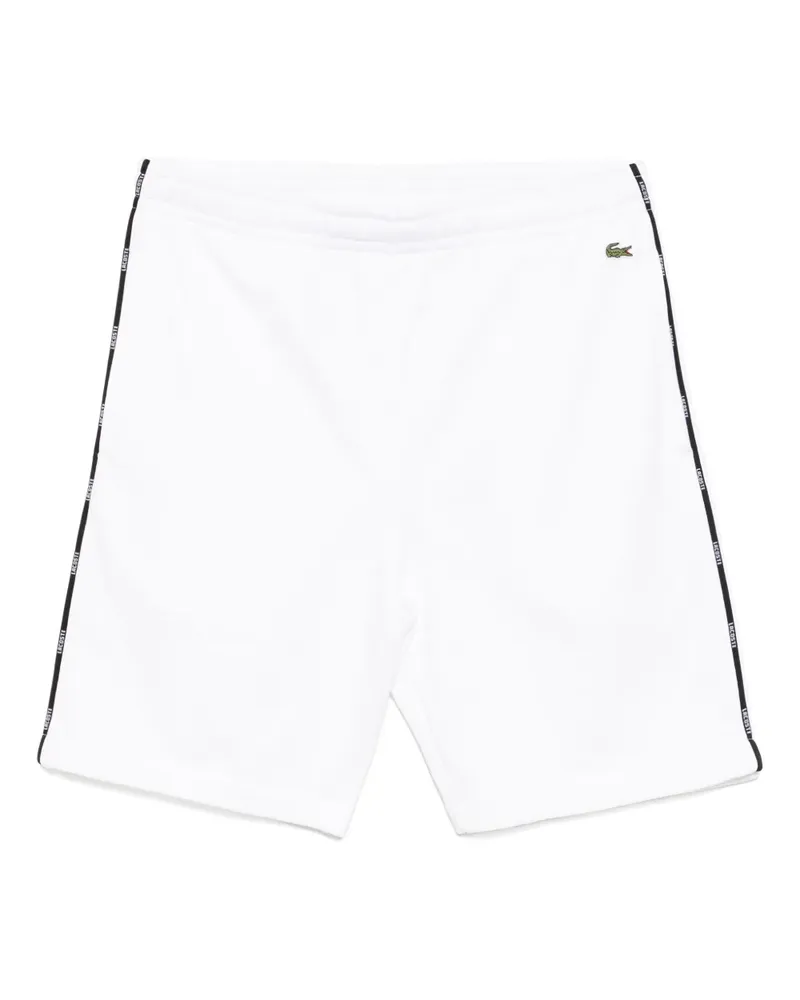 Lacoste Fleece-Shorts mit Logo-Print - Weiß Weiß