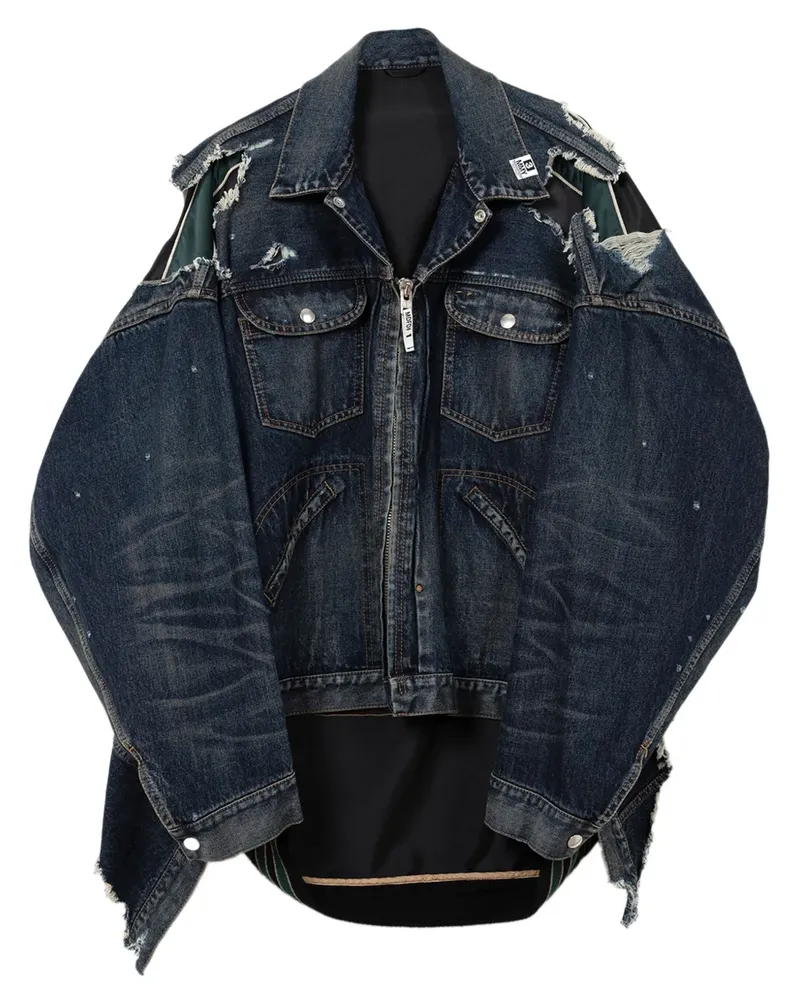 MIHARAYASUHIRO Jeansjacke im Layering-Look - Blau Blau