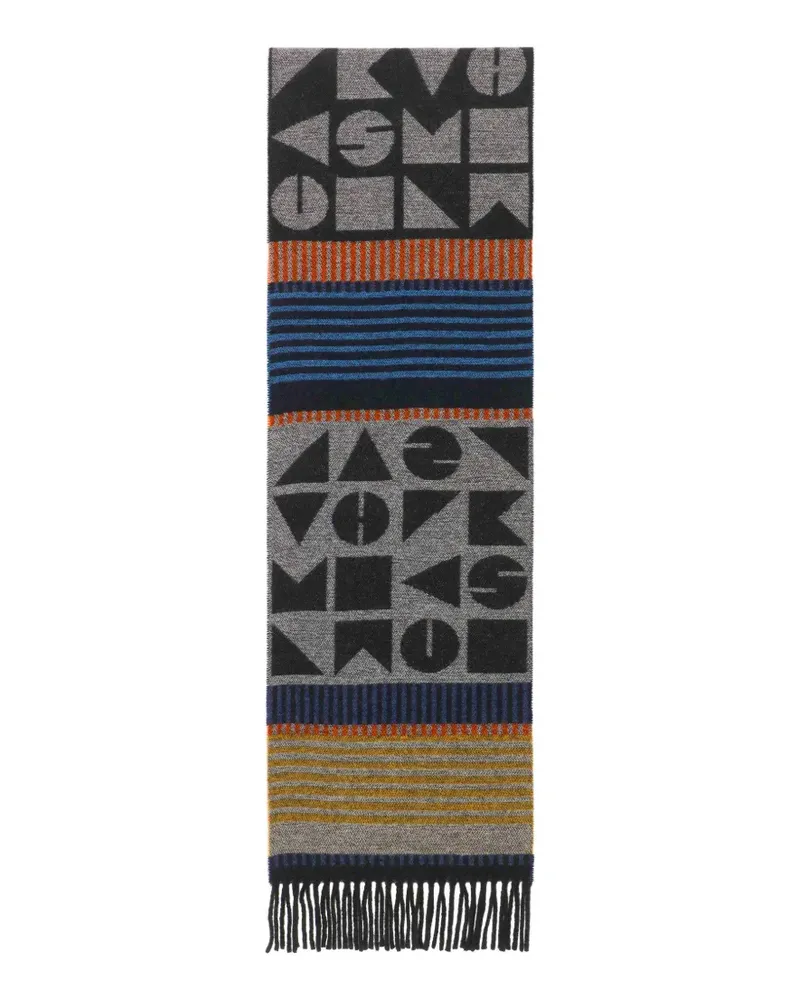 Henrik Vibskov Vibs In Bobs Schal aus Jacquard - Schwarz Schwarz