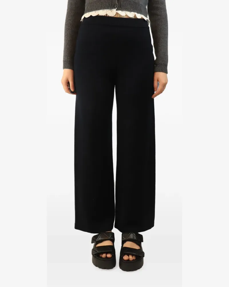 Max Mara Hose mit weitem Bein - Schwarz Schwarz