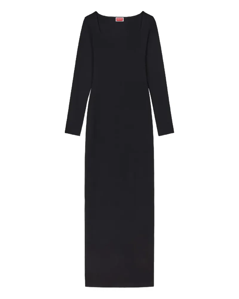 Kenzo Boke Flower 2.0 long-sleeve midi dress - Schwarz Schwarz
