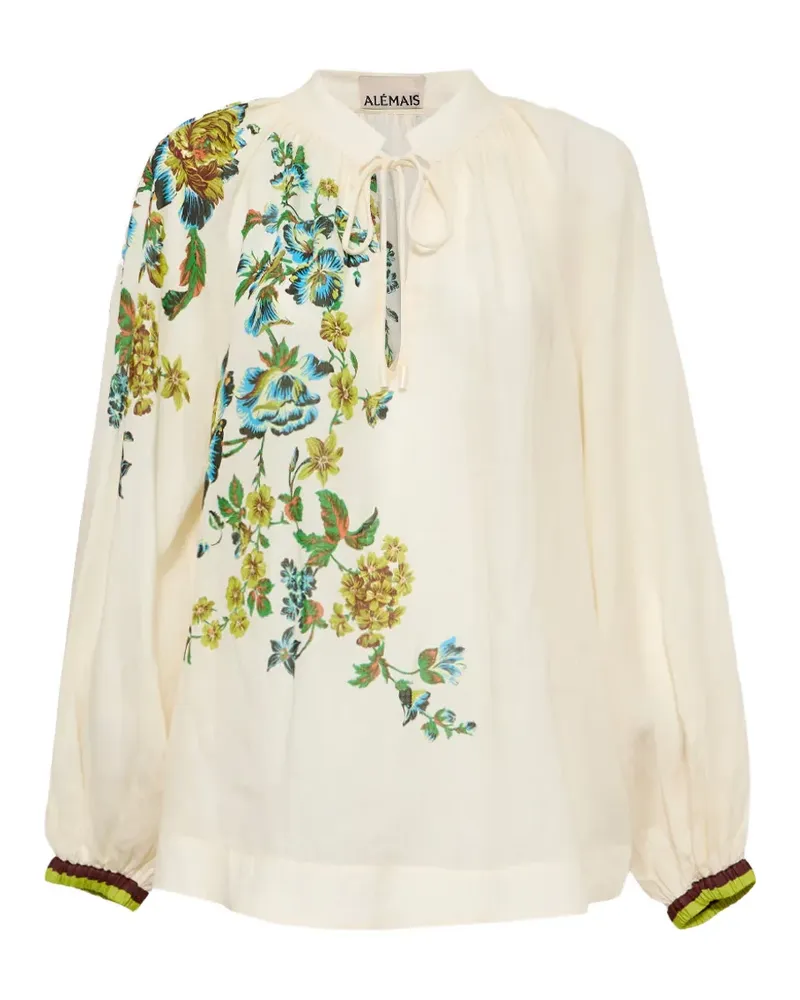 ALEMAIS Phyllis floral-print top - Weiß Weiß