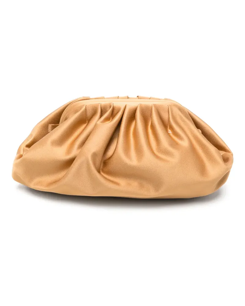 Antonelli Firenze Tuc ruched chain-link clutch bag - Gelb Gelb