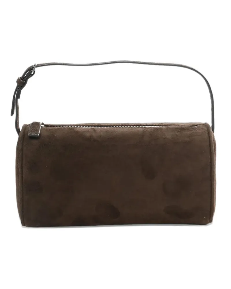 The Row 90's zip suede mini bag - Braun Braun