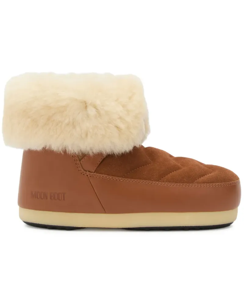 Moon Boot Gesteppte EVX Stiefel aus Shearling - Braun Braun