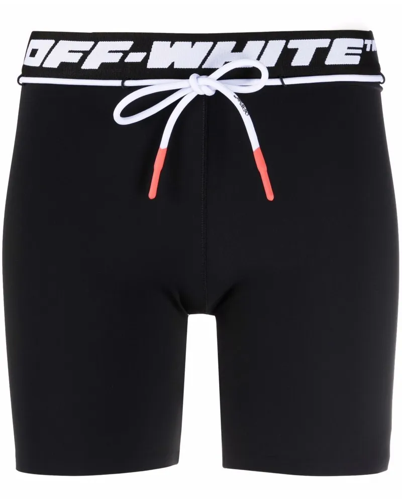OFF-WHITE Laufshorts mit Logo-Bund - Schwarz Schwarz