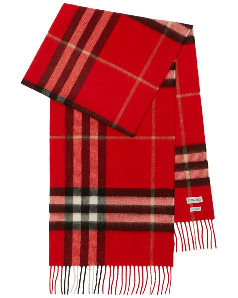 Burberry Karierter Schal aus Kaschmir - Rot Rot