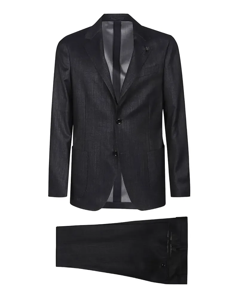LARDINI Anzug mit fallendem Revers - Grau Grau