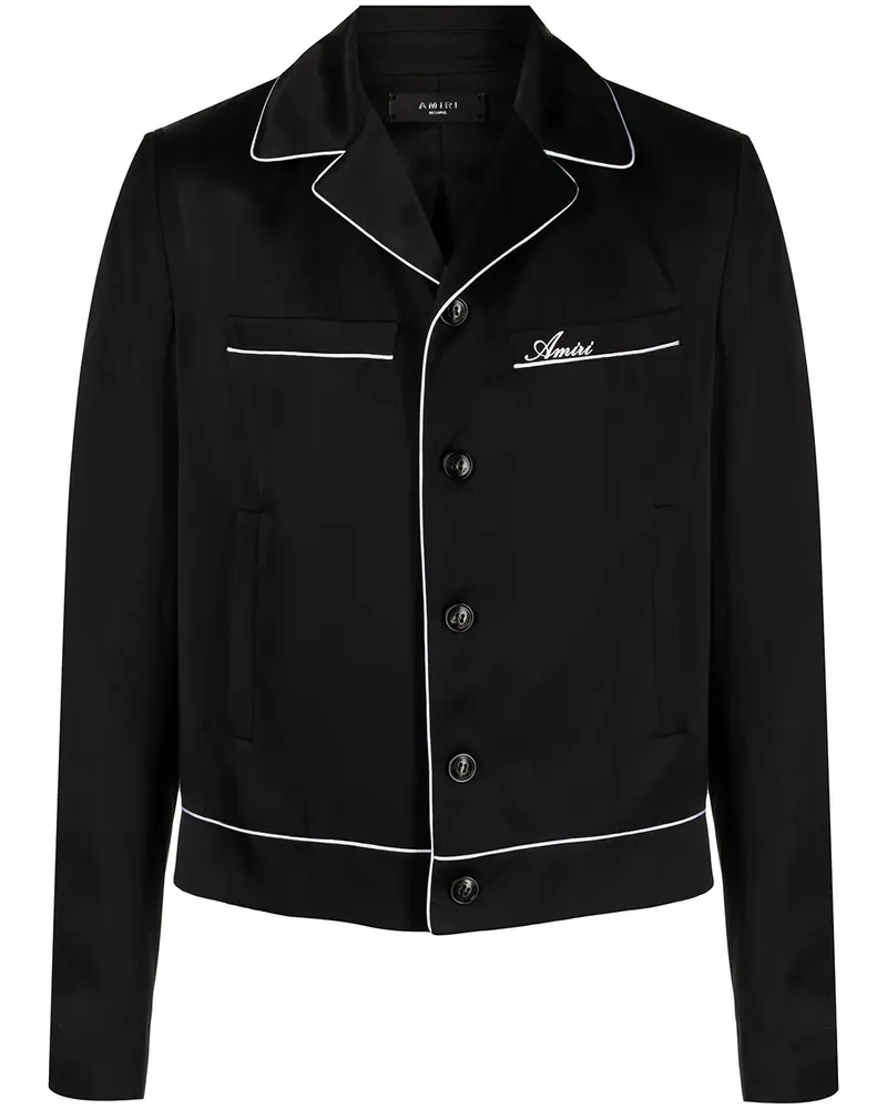 Amiri Hemdjacke im Pyjama-Look - Schwarz Schwarz