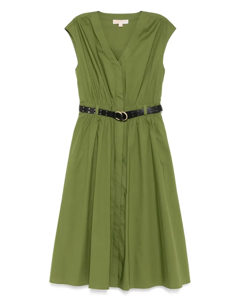 Michael Kors Popeline-Midikleid - Grün Grün