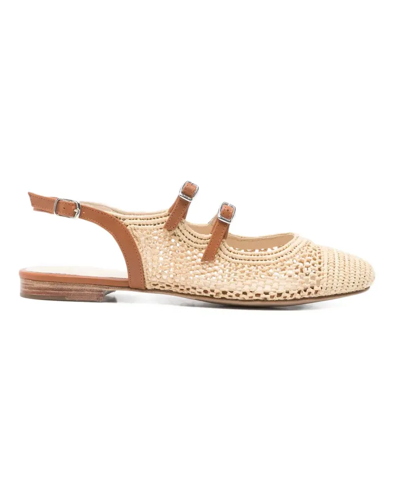 Carel Balma raffia ballet flats - Nude Nude