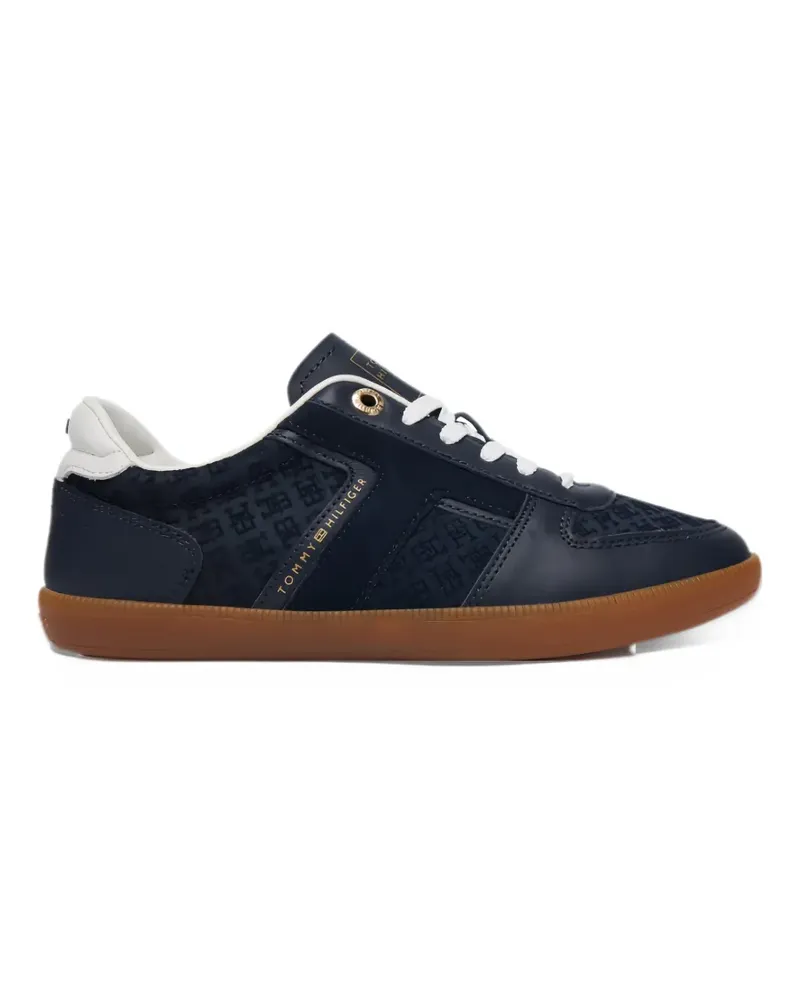 Tommy Hilfiger monogram-pattern panelled sneakers - Blau Blau