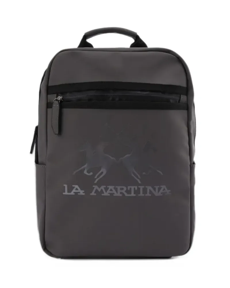 La Martina logo-print backpack - Grau Grau