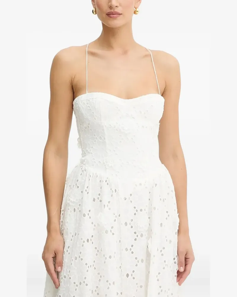Bardot Estie Kleid mit Schnürung und Ösen - Weiß Weiß