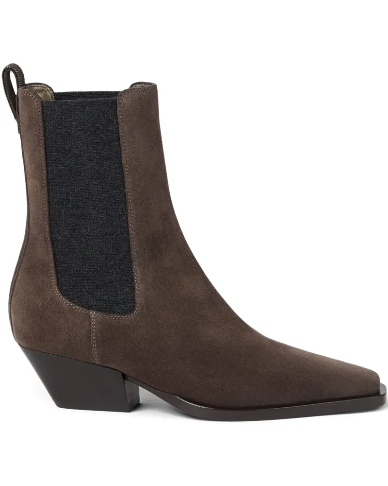Brunello Cucinelli Stiefel mit Monili-Kette 50mm - Braun Braun