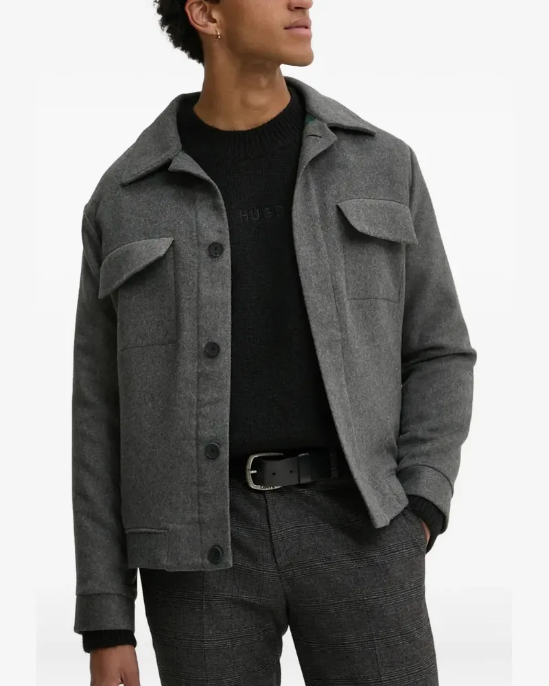 HUGO BOSS chest-pockets overshirt - Grau Grau