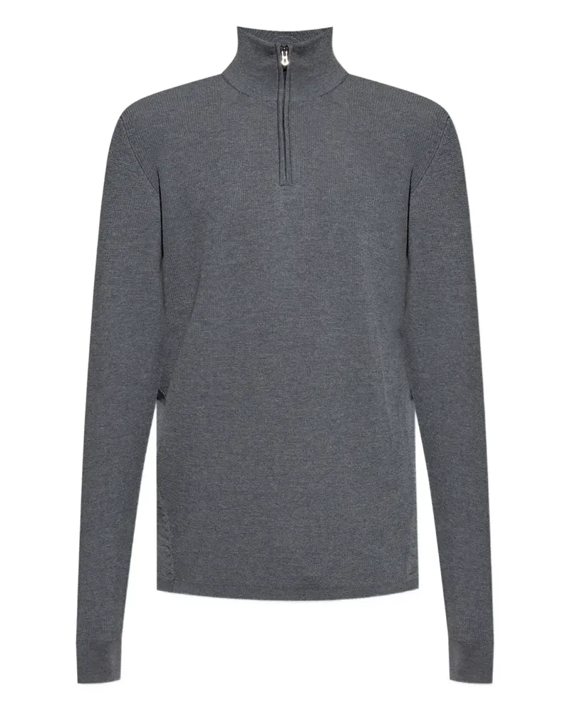 SEASE Half-Zip-Pullover mit Stehkragen - Grau Grau