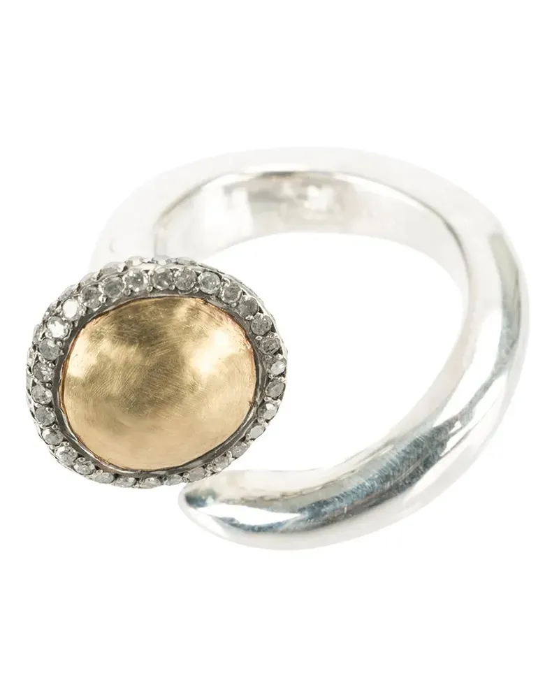Rosa Maria 18kt Gelbgold- und Silberring mit Diamanten - Metallic Metallic