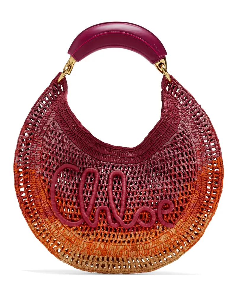 Chloé Summer Banana Schultertasche mit Sonnenuntergangs-Effekt - Rosa Rosa