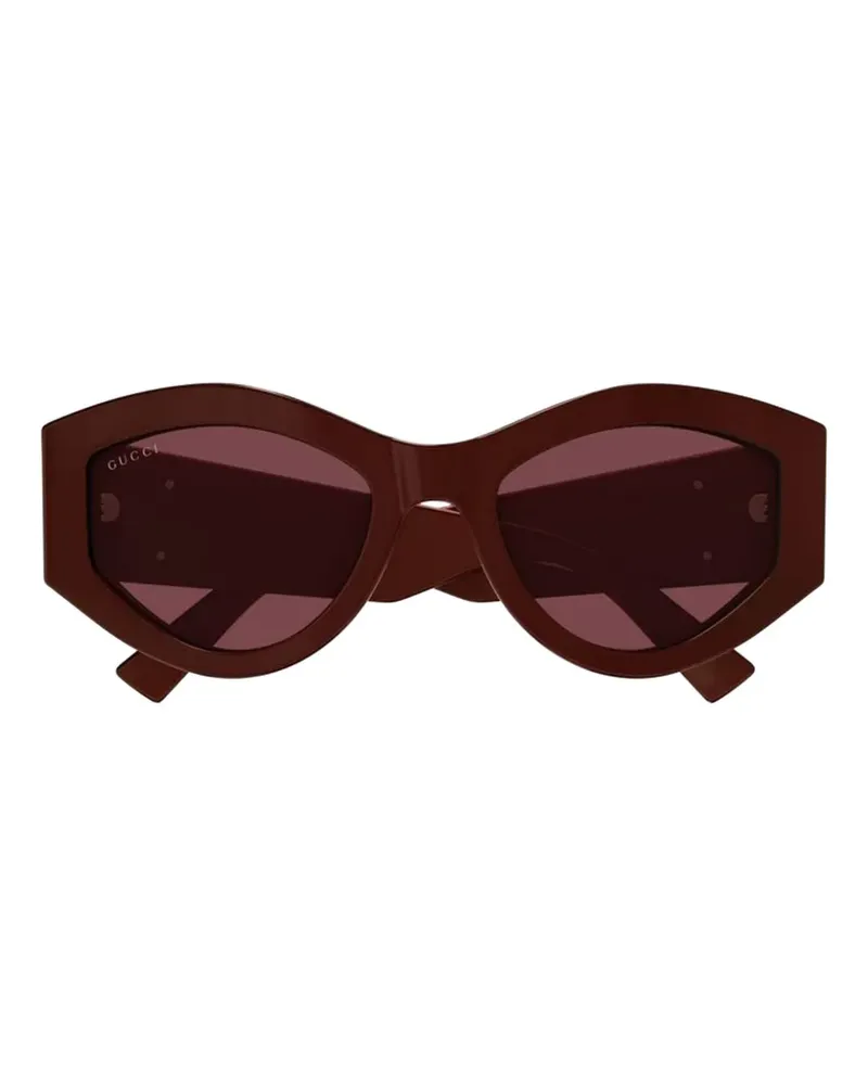 Gucci geometric-frame sunglasses - Rot Rot