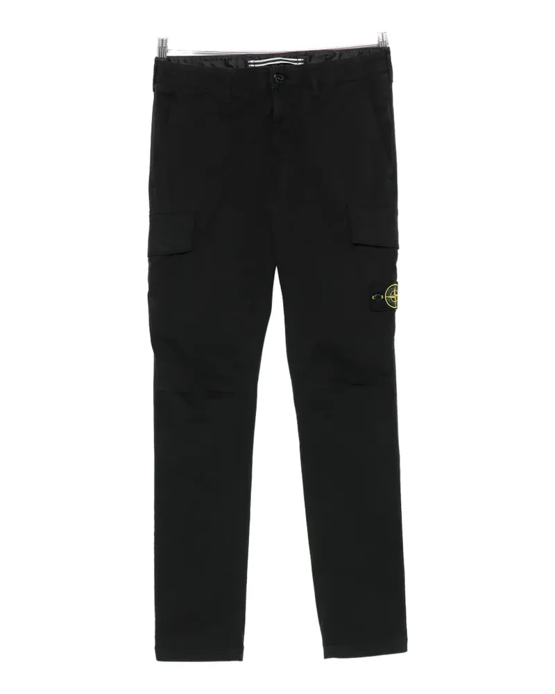 Stone Island logo-patch cargo pants - Schwarz Schwarz
