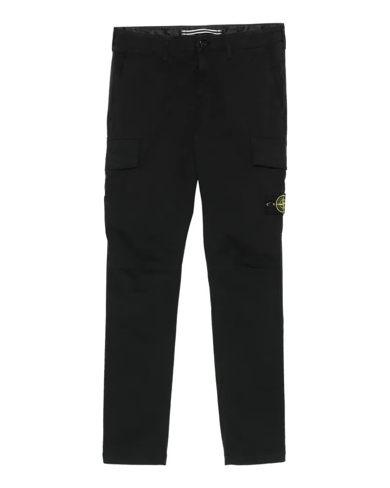 Stone Island logo-patch cargo pants - Schwarz Schwarz