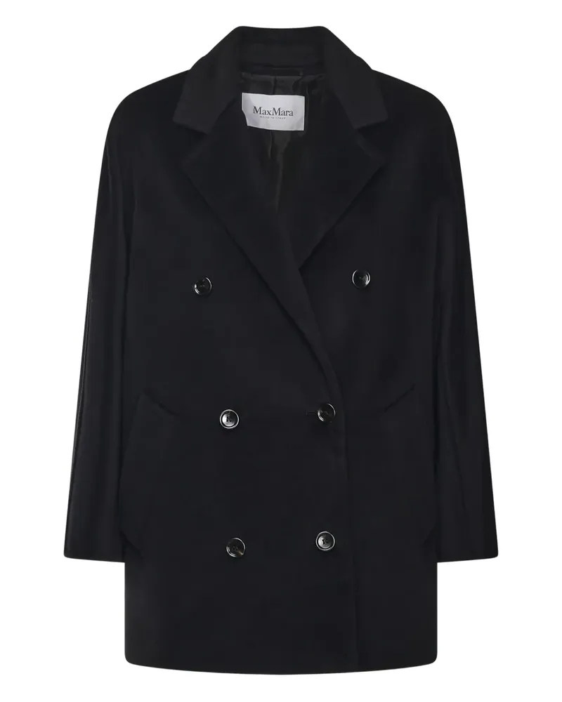 Max Mara Doppelreihiger Mantel - Schwarz Schwarz