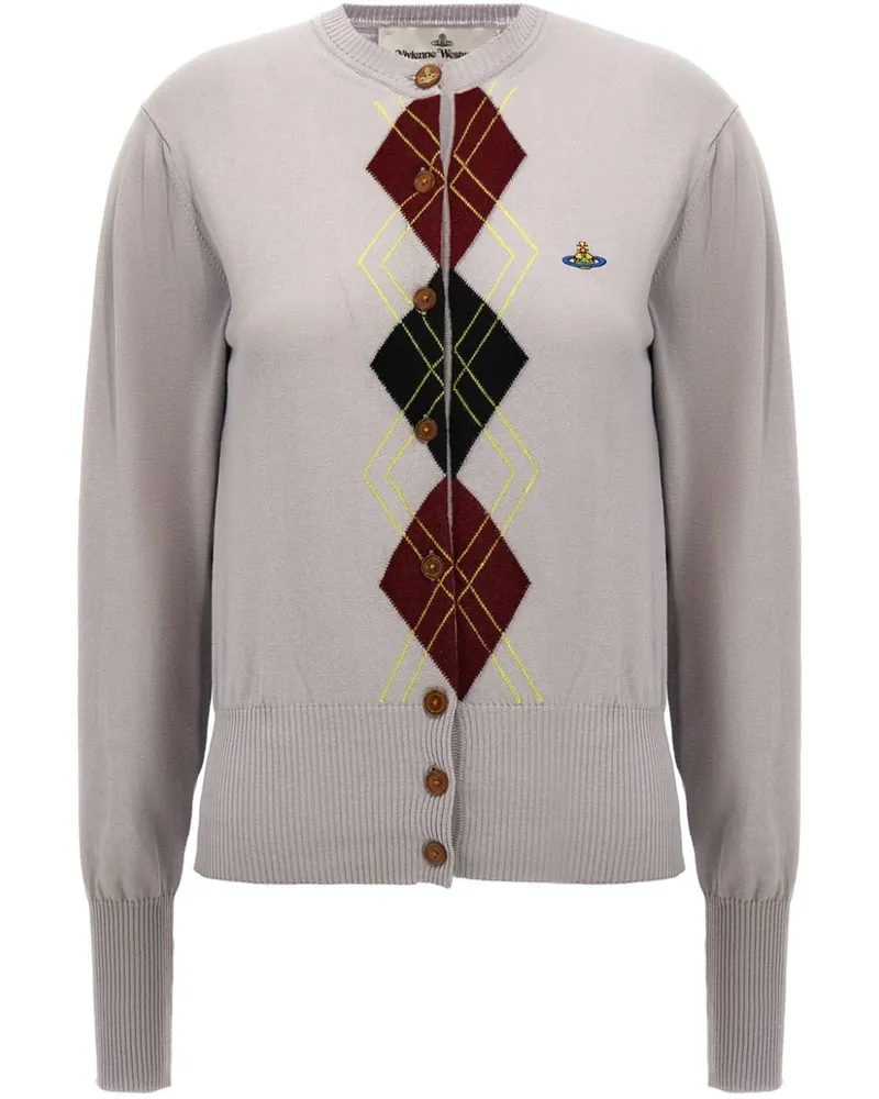 Vivienne Westwood Cardigan mit Argyle-Muster - Grau Grau