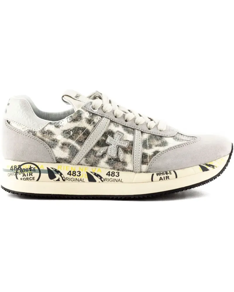 Premiata Connie Sneakers mit Leoparden-Print - Grau Grau